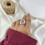 انگشتر زنانه مدل دایره ای آینه ای کد R51795