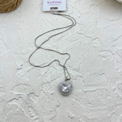 گردنبند زنانه ژوپینگ مدل قلب جواهری کد N5039