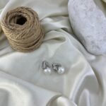 گوشواره زنانه مدل جواهری و مروارید کد E6424