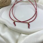 گردنبند زنانه مهره ای تابستانی مدل فلفل کد N5239