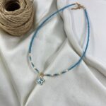 گردنبند زنانه مهره ای تابستانی مدل پروانه کد N5261