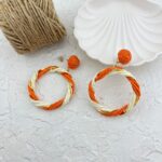 گوشواره زنانه مدل حصیری کد E5677