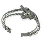 انگشتر زنانه مینیمال ابنقره مدل گره کد R5059