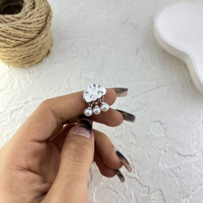 گوشواره زنانه مدل ابر و مروارید کد E6364