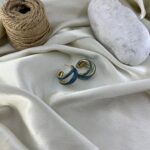 گوشواره زنانه میناکاری مدل حلقه ای کد E6419