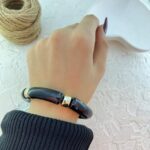 دستبند زنانه بنگل مدل رزین کد B5381