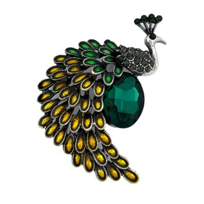 گل سینه زنانه مدل طاوس کد G4023