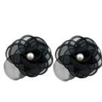 گوشواره زنانه مدل گل پارچه ای کد E5904
