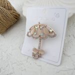 گل سینه زنانه مدل چتر کد G4071