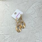 گوشواره زنانه ژوپینگ مدل گل جواهری کد E6290