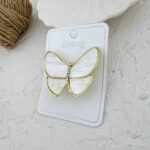 گل سینه زنانه مدل پروانه کد G4089