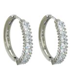 گوشواره زنانه ژوپینگ مدل نگین دار تنیسی کد E6380