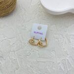 گوشواره زنانه ژوپینگ مدل قلب کد E6072