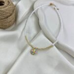 گردنبند زنانه مهره ای تابستانی مدل گل کد N5267