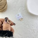 گوشواره زنانه ژوپینگ مدل نگین جواهری کد E6234
