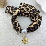 گردنبند زنانه پارچه ای دو لاین مدل مروارید کد N5170