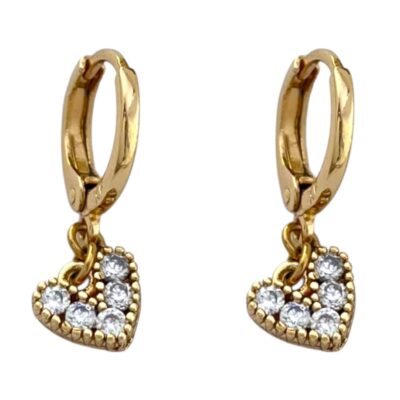 گوشواره زنانه ژوپینگ مدل قلب کد E6133