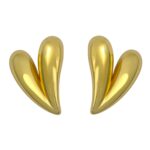 گوشواره زنانه مدل مینیمال طرح قلب کد E5712