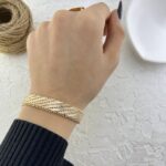 دستبند زنانه ژوپینگ طرح طلا کد B5426