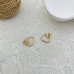 گوشواره زنانه ژوپینگ مدل قلب کد E6072