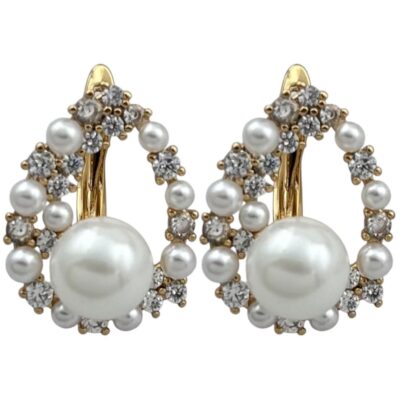 گوشواره زنانه ژوپینگ مدل اشک مروارید کد E6010