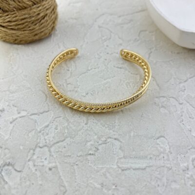 دستبند زنانه بنگل مینیمال مدل طنابی کد B5349
