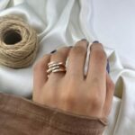 انگشتر زنانه ژوپینگ مدل خطی کد R51848