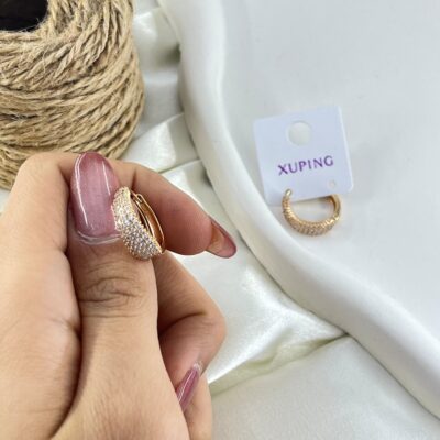 گوشواره زنانه ژوپینگ مدل جواهری کد E6350