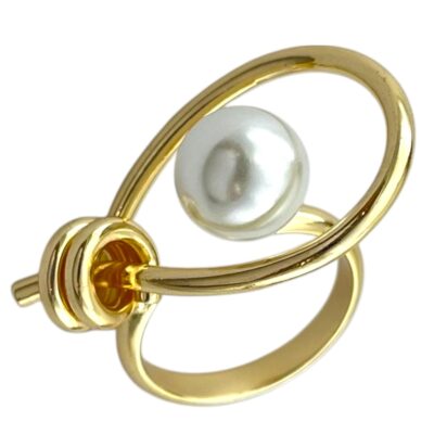 انگشتر زنانه مینیمال مدل مروارید کد R5045