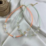 گردنبند زنانه مهره ای تابستانی مدل مروارید کد N5272