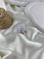 گوشواره زنانه ژوپینگ مدل پروانه و مروارید کد E6480