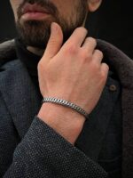 دستبند بنگل مردانه کارتیه کد Men0031