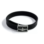 دستبند مردانه چرم طبیعی و استیل فروهر کد Men0063