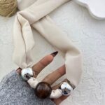 گردنبند زنانه پارچه ای مدل توپی کد N5162
