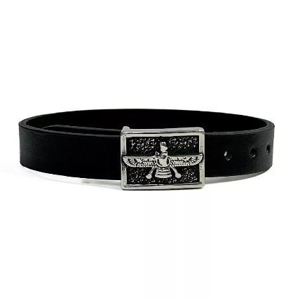 دستبند-مردانه-چرم-طبیعی-و-استیل-فروهر-کد-Men0063-1 دستبند مردانه چرم طبیعی و استیل فروهر کد Men0063