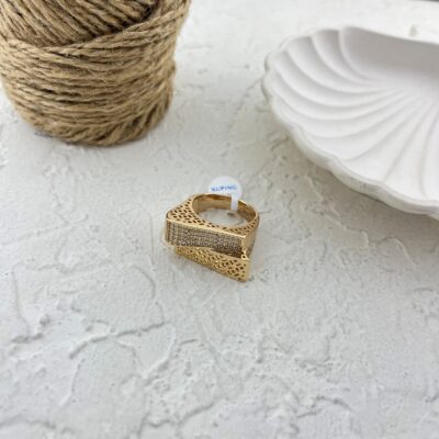 انگشتر زنانه ژوپینگ مدل جواهری کد R5095