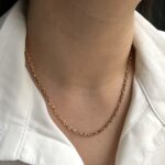گردنبند ژوپینگ مدل بافت طلا کد N1035