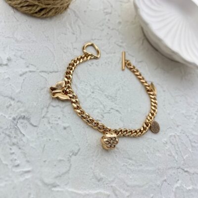 دستبند زنانه ژوپینگ مدل کارتیه و پروانه B5171