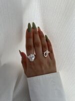 انگشتر مینیمال مروارید و گره کد R1044
