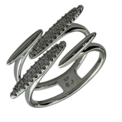 انگشتر زنانه ژوپینگ مدل خطی جواهری کد R5114
