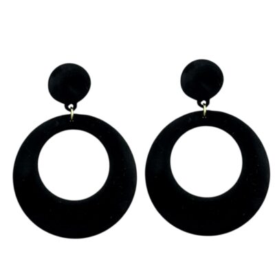گوشواره زنانه مخملی مدل دایره کد E6058