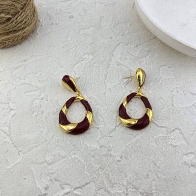گوشواره زنانه مدل میناکاری کد E6212
