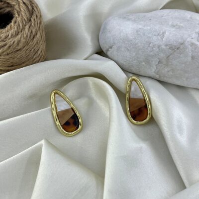 گوشواره زنانه مدل پلنگی کد E6387