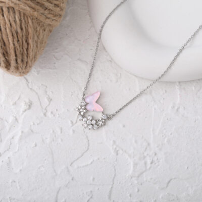 گردنبند زنانه مدل پروانه کد N4853