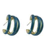 گوشواره زنانه میناکاری مدل حلقه ای کد E6419