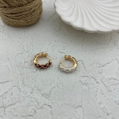 گوشواره زنانه میناکاری مدل کاشی کد E5795