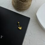 پیرسینگ ناف استیل زنانه مدل قلب کد P4853