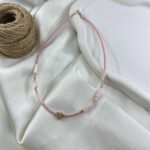 گردنبند زنانه مهره ای تابستانی مدل قلب کد N5255