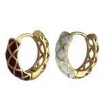 گوشواره زنانه میناکاری مدل کاشی کد E5795