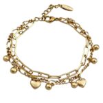 دستبند زنانه ژوپینگ مدل تیفانی و قلب کد B5281